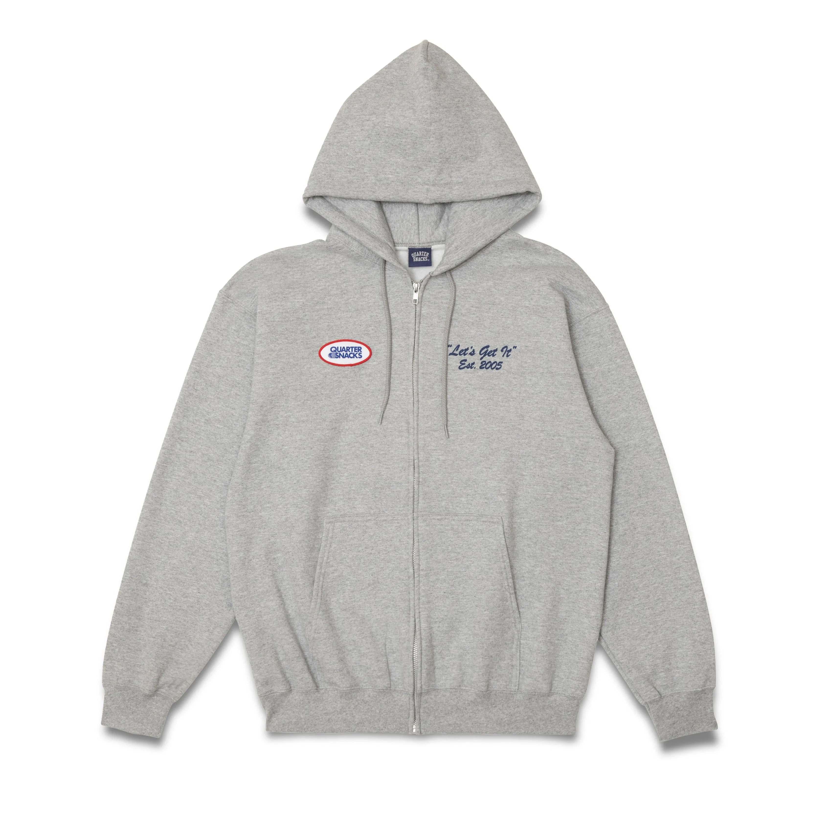 Quartersnacks Let's Get It Zip Hoodie Heather Grey