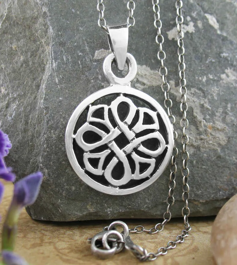 Round Celtic Quaternary Knot Pendant