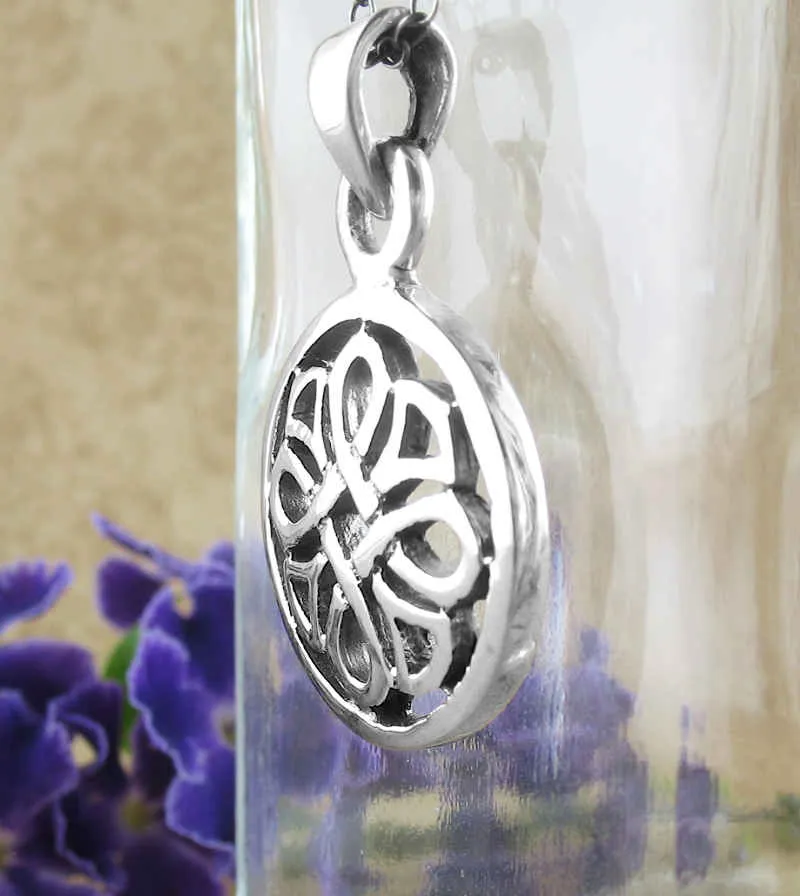 Round Celtic Quaternary Knot Pendant