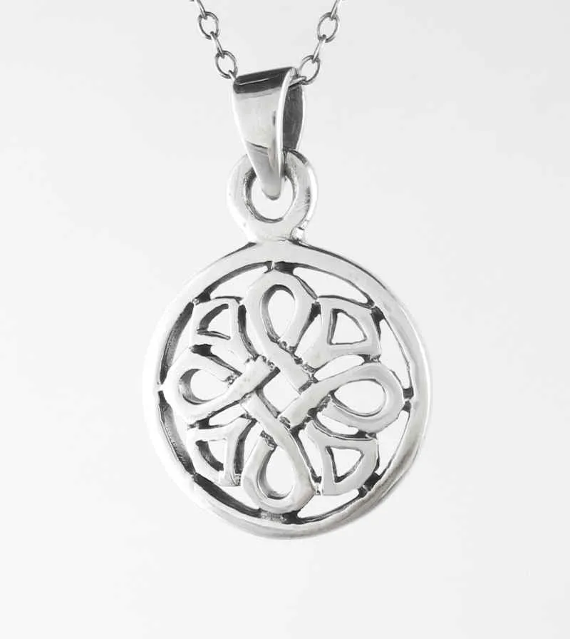 Round Celtic Quaternary Knot Pendant