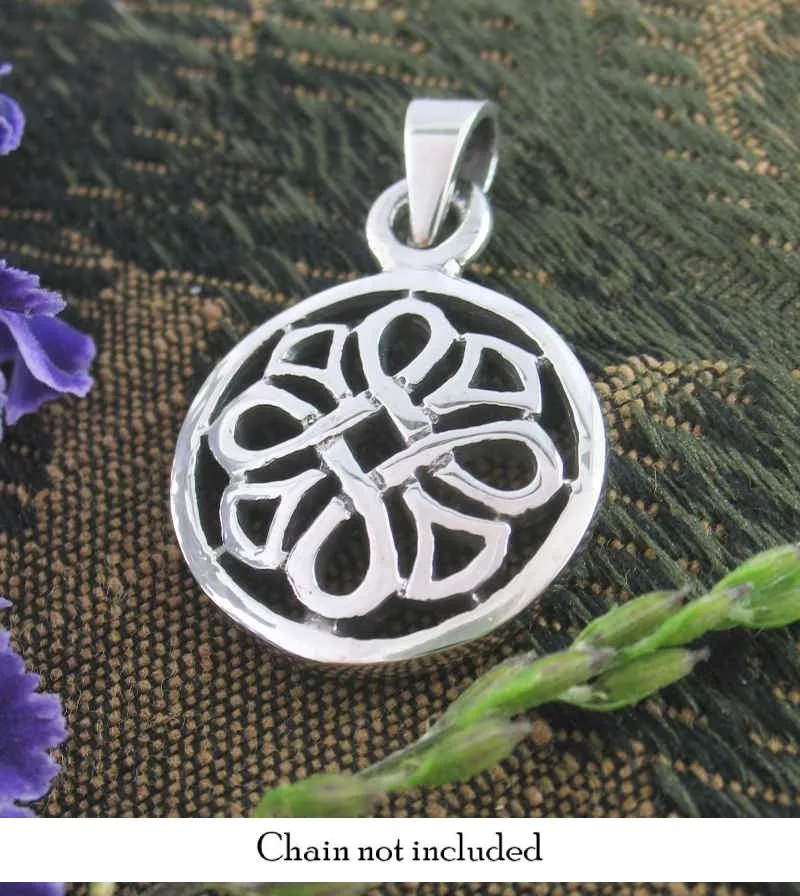 Round Celtic Quaternary Knot Pendant