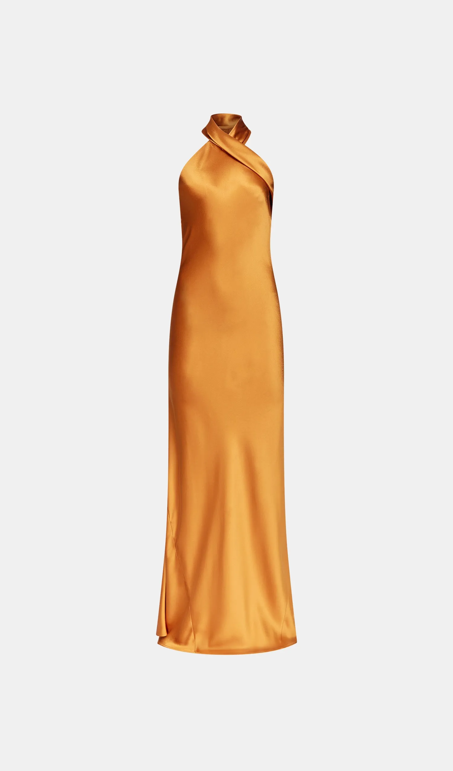 Satin Pandora Dress - Brandy