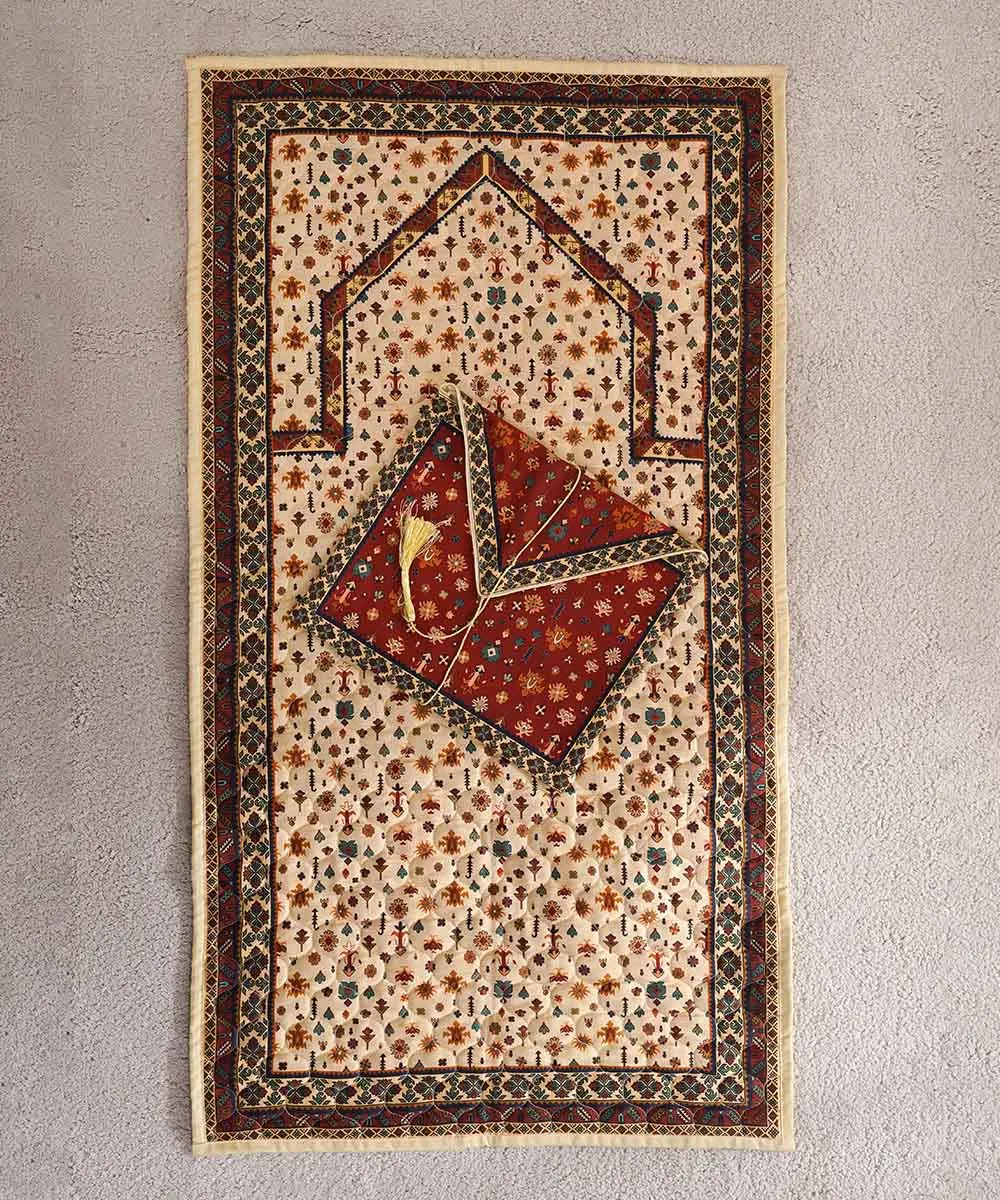 Scarlet & Taupe - Prayer Mat