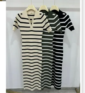 Stripe midi dress