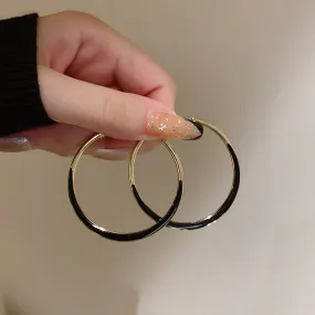 Trendy Enamel Unique Big Hoops