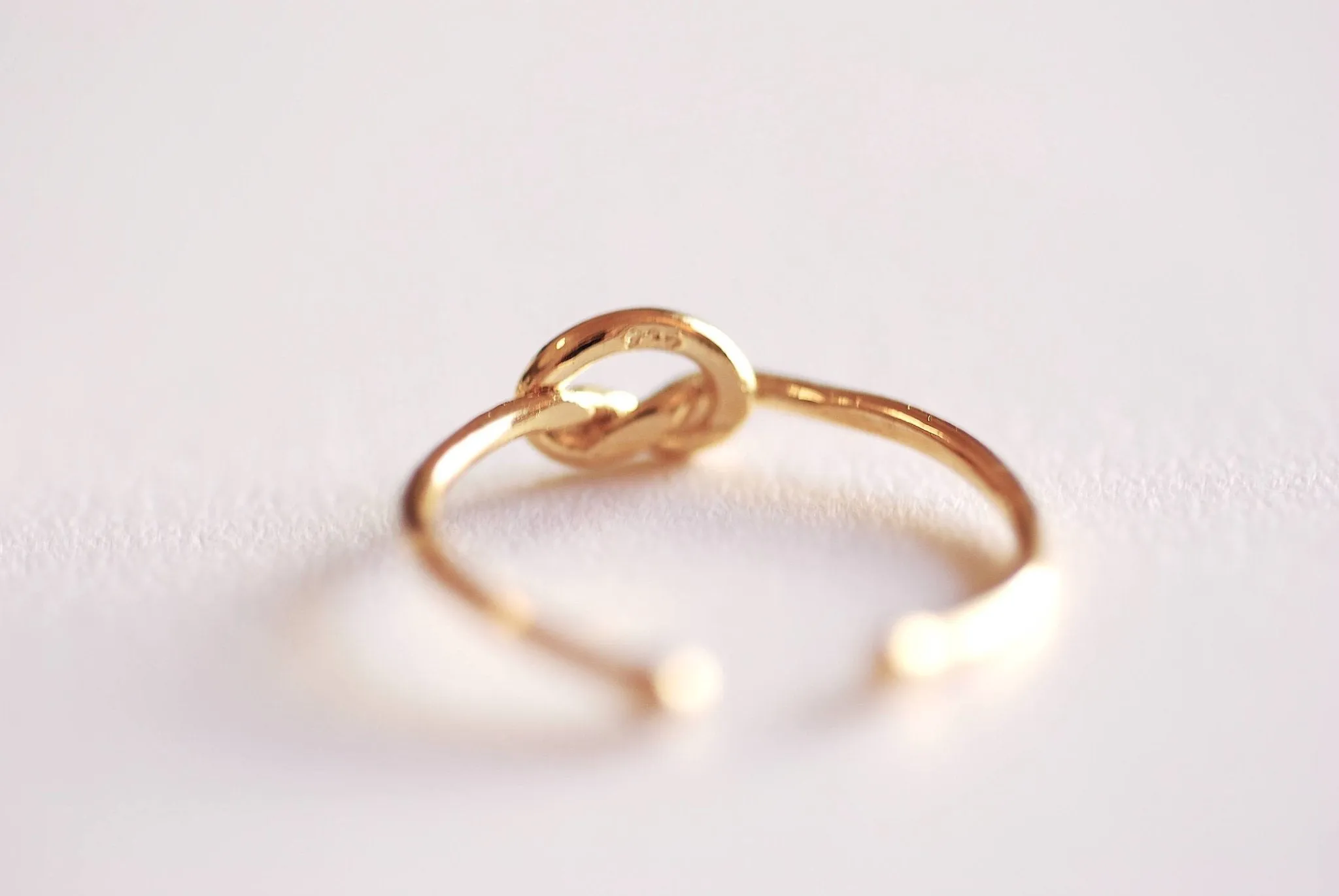 Wholesale Shiny Gold Love Knot Ring- Gold Love Knot adjustable ring, Thin Love knot ring, bridesmaid Gift, knot promise ring, Eternity Ring, Midi Ring